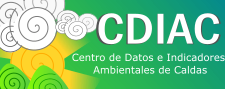 Logo plataforma CDIAC un sol y una nube representando la lluvia